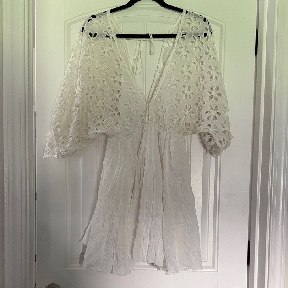 NWT Free People Ivory Boho Mini Dress